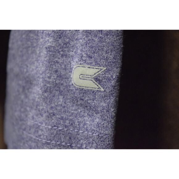 LSU Gray T-Shirt by Colosseum Long Purple Raglan Sleeve Size L Purple Spell-out - Picture 3 of 5